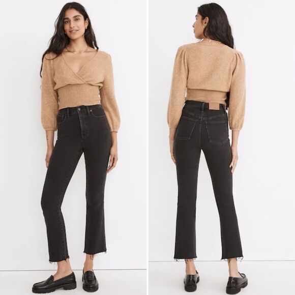 Madewell Cali Demi-Boot Jeans in Bayland Wash: Raw-Hem Edition Size 29 - Picture 1 of 7